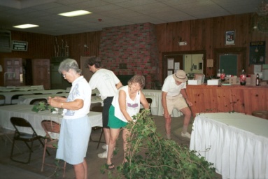 [David's family helping with the ivy]